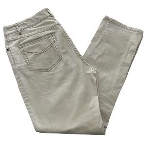 J. Jill Size 10 Below Waist Stretch Authentic Fit light tan straight leg‎ jeans.